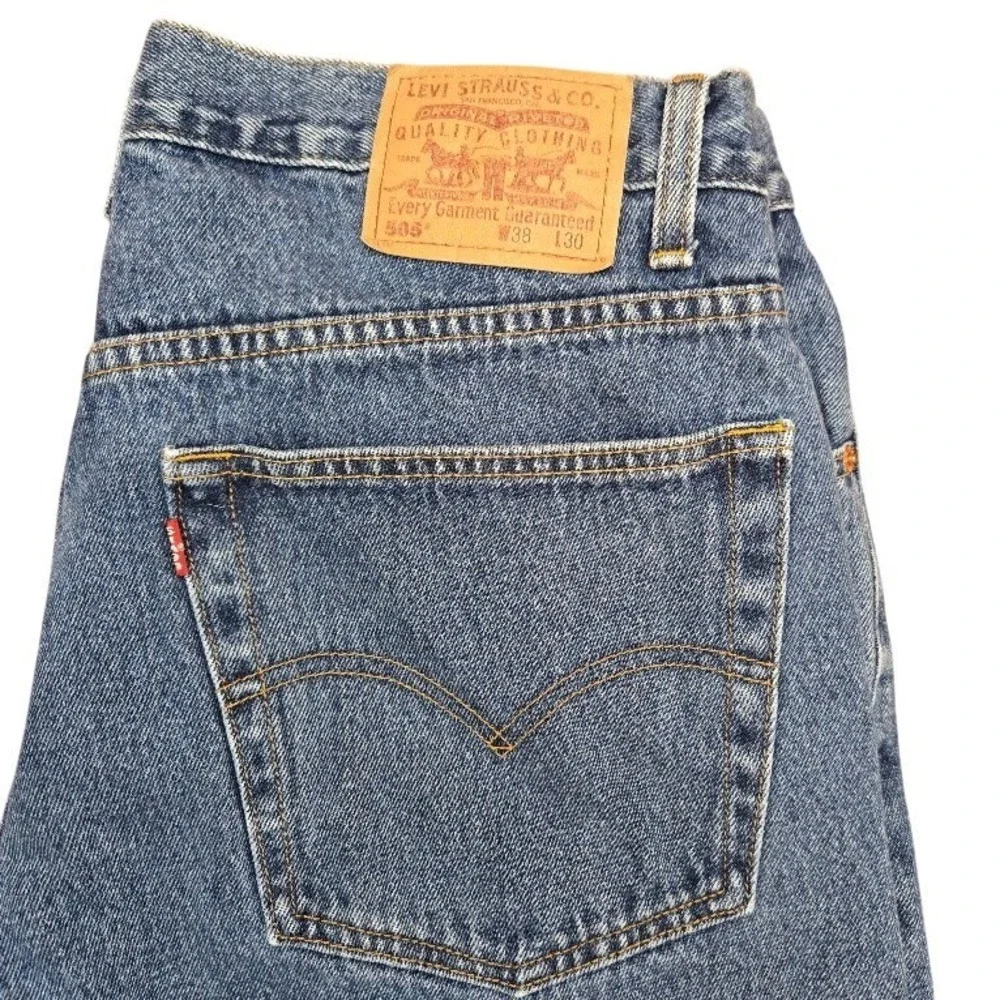 VTG Levis 505 Regular‎ Fit Straight Leg Jeans Blue Denim 38x30 00505-4886